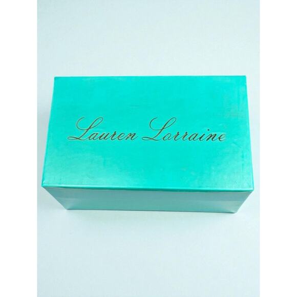 Lauren Lorraine Gold Rhinestone Peep Toe Heels Size 3 NIB Sparkly Formal Shoes - Picture 7 of 9